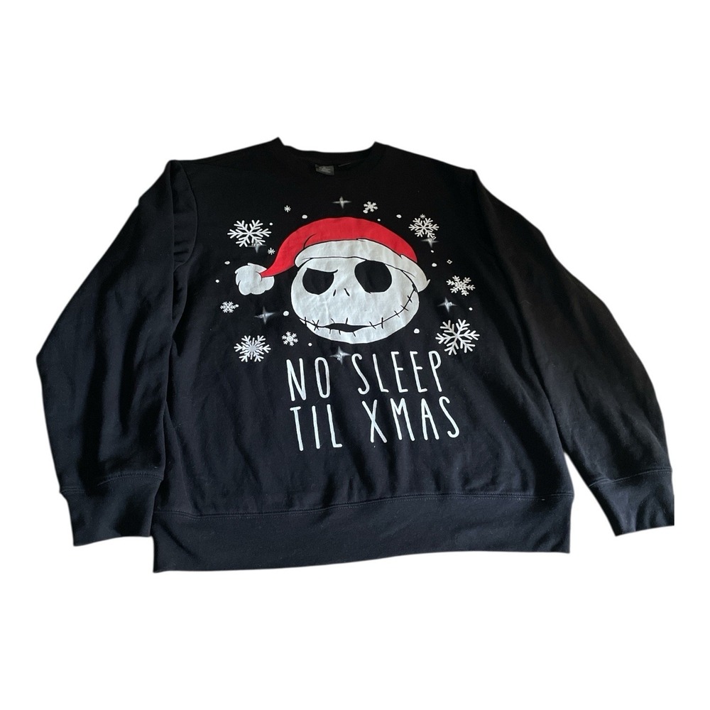 The Nightmare Before Christmas Men's Jack Light Up Sweatshirt Black LG